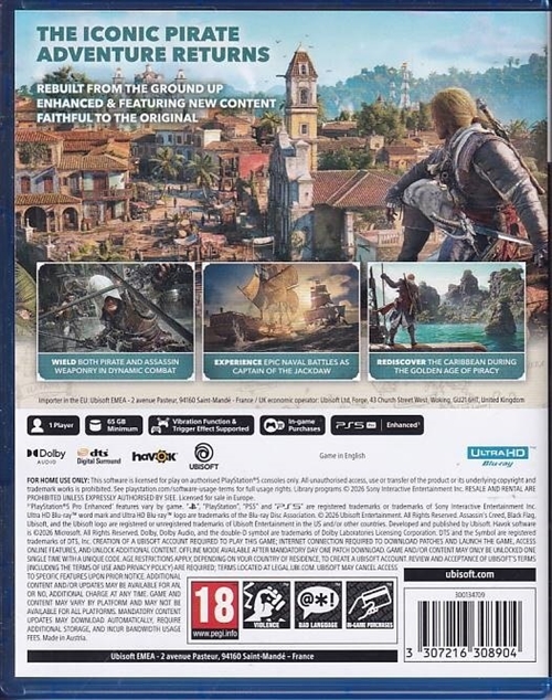 Assassins Creed Black Flag Resynced - PS5 (A Grade) (Genbrug)